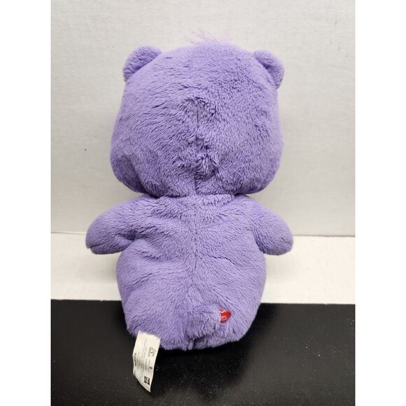 Care Bears Plush Harmony Bear Purple Stuffed Bear 8" Smiling Flower By Hasbro - Picture 4 of 9